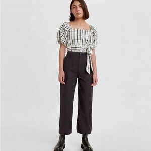 NWT Levis Ribcage Straight Utility Pants Womens Jeans Size 30 Army Green Modern